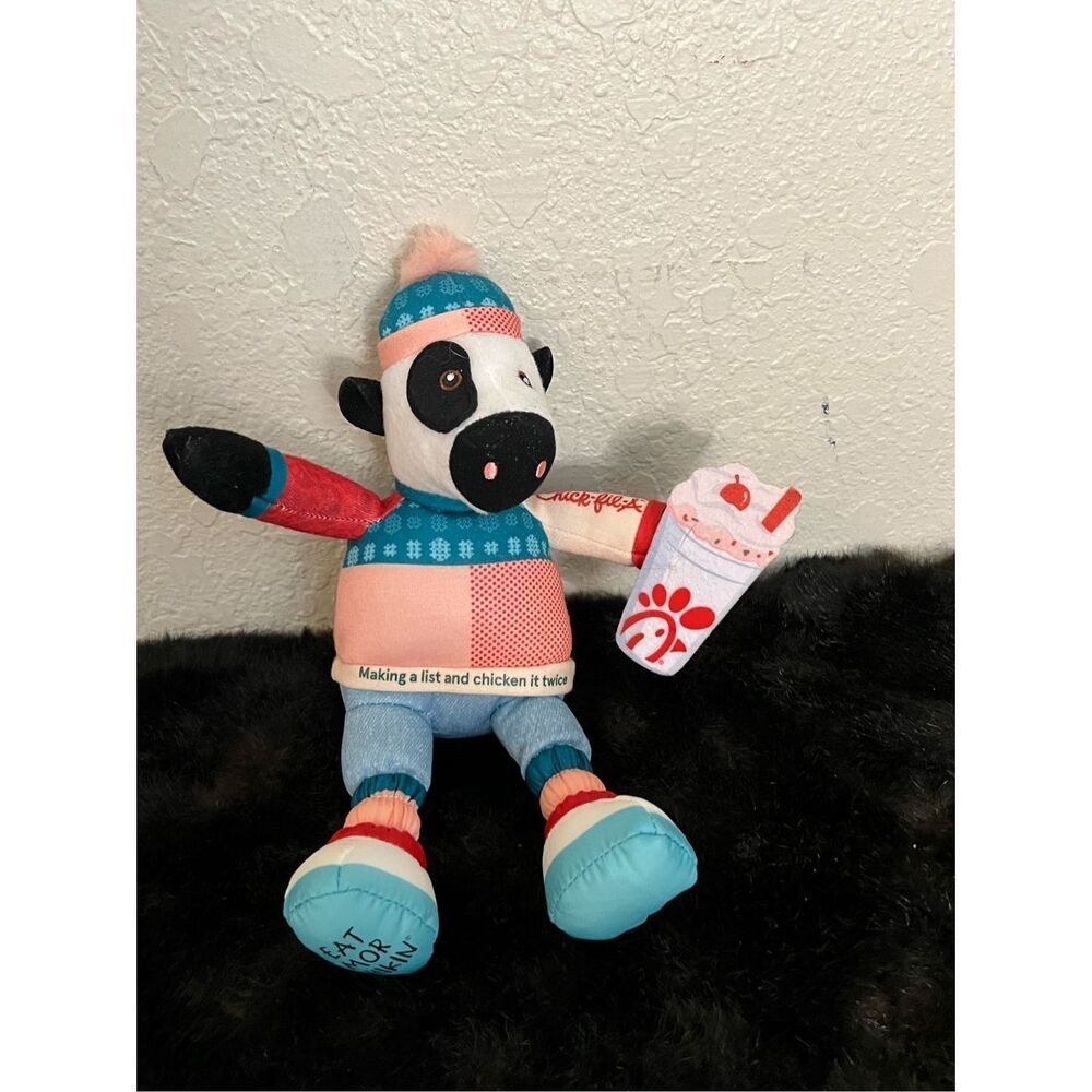 Chick-fil-A Christmas 2023 Plush Cow Doll Toy Chikin 7" LIMITED EDITION